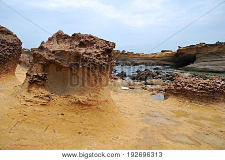 Yeh Liu. Rock formations due to wind. Taiwan