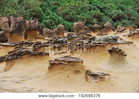 Yeh Liu. Rock formations due to wind. Taiwan