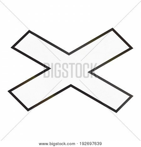 Railway Crossing Warning Sign Used In Brazil