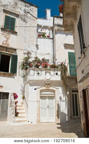 Characteristic alleyway of Martina Franca. Puglia. Italy.