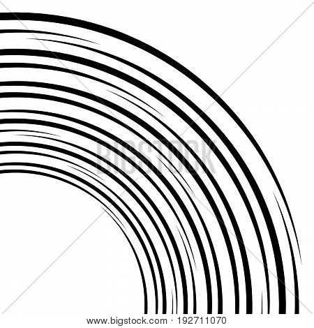 Curved Lines Element In Clipping Path. Curved Lines, Stripes Through Artboard