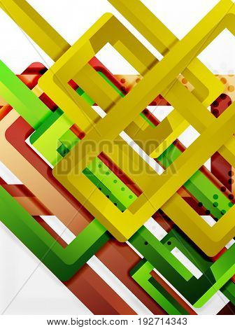 Rectangle tube elements, 3d background