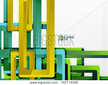 Rectangle tube elements, 3d background