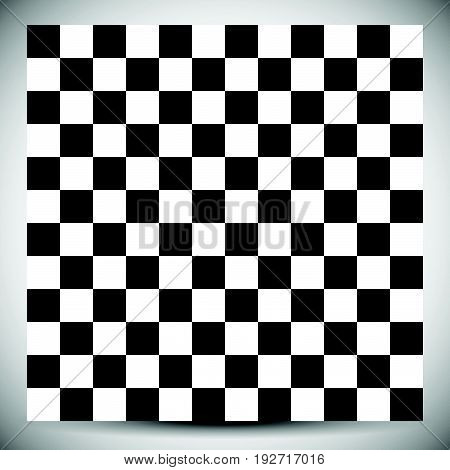 Checkered Geometric Pattern. Abstract Uncolored Pattern With Squares / Rectangles