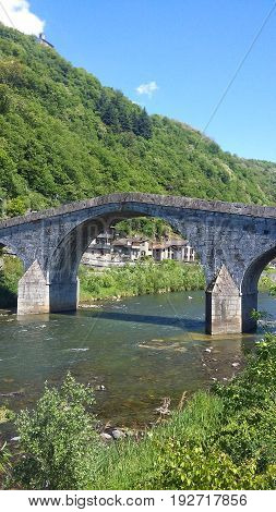 beautiful view of the river in val masino