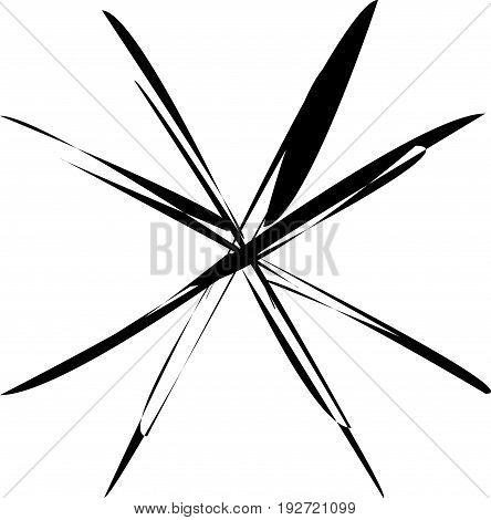Abstract Geometric Sign, Smbol With Smeared Lines