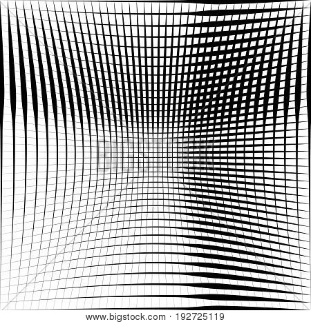 Geometric Black And White Texture. Mesh, Grid Pattern Of Lines