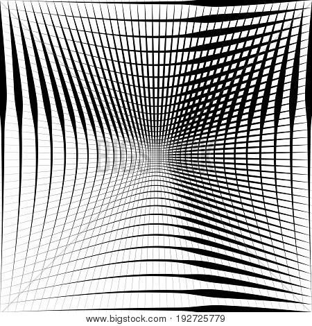 Geometric Black And White Texture. Mesh, Grid Pattern Of Lines