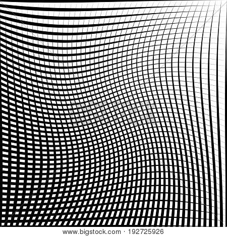 Geometric Black And White Texture. Mesh, Grid Pattern Of Lines