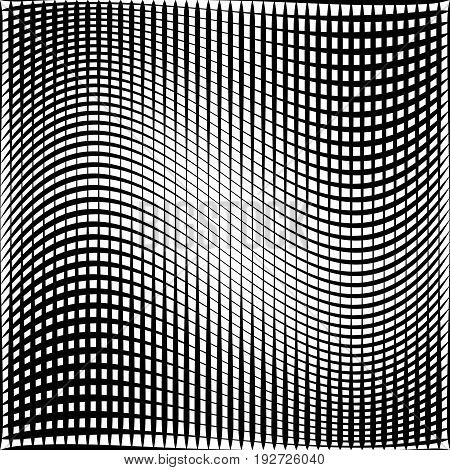 Geometric Black And White Texture. Mesh, Grid Pattern Of Lines