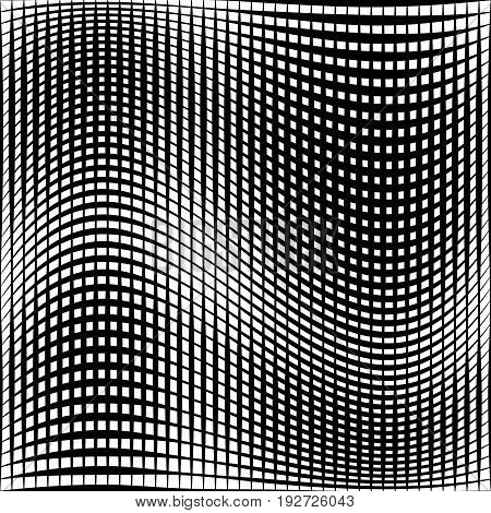 Geometric Black And White Texture. Mesh, Grid Pattern Of Lines