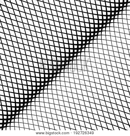 Geometric Black And White Texture. Mesh, Grid Pattern Of Lines