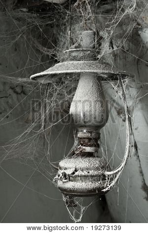 Gamla paraffin lampa