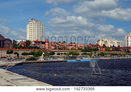 Modern residential area Obolon..June 21 ,2017 in Kiev, Ukraine