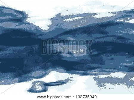 Vector Explosion Smoke Cloud Watercolor. Ink Swirling In Water Isolated White. Abstract Border Frame