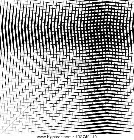 Geometric Black And White Texture. Mesh, Grid Pattern Of Lines