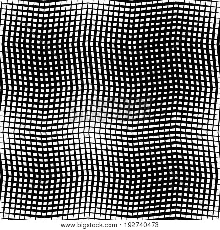 Geometric Black And White Texture. Mesh, Grid Pattern Of Lines