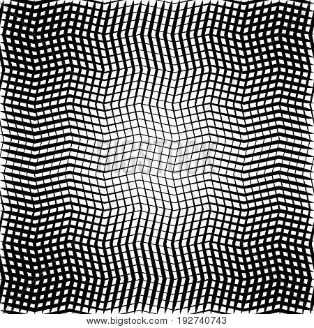 Geometric Black And White Texture. Mesh, Grid Pattern Of Lines