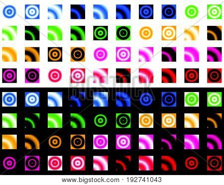 Collection Of Gradient Templates Over White And Black. Color Palette, Color Template