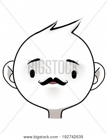 face icon male, icon, sketch, emotion, happy