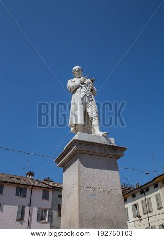 Statue Of Lazzaro Spallanzani Scandiano Emilia Romagna Italy