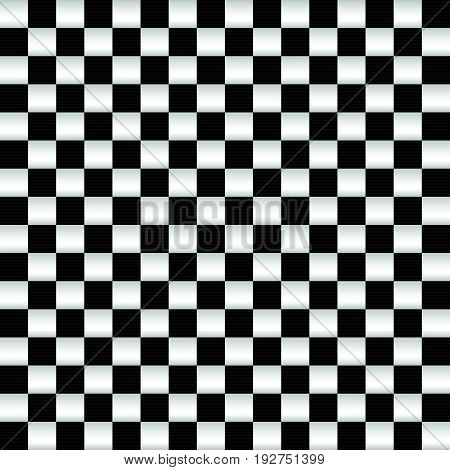 Black And White Seamless Geometric Pattern. Repeatable Texture / Background. Checkered Backdrop