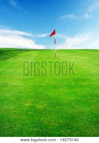 grønne golf felt