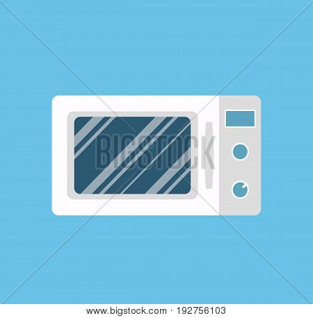 Microwave oven. Microwave isolated in flat style. Vector stock.