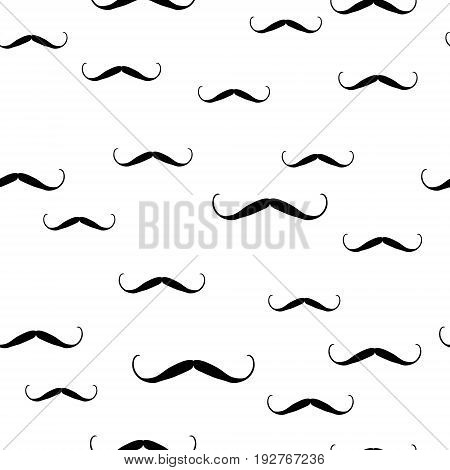 Seamless Pattern With Mustache