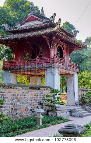 The Temple Of Literature, Van Mieu In Hanoi, Vietnam