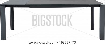 Modern gray dinning table. Modern designer, Sliding table isolated on white background. Series of furniture
