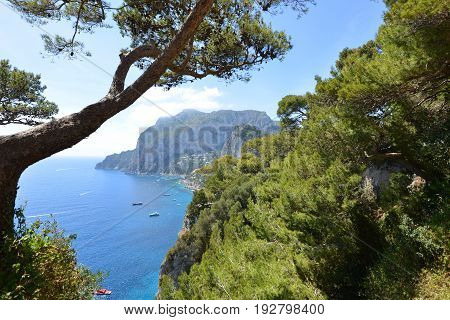 mountain resort city near sea and montains