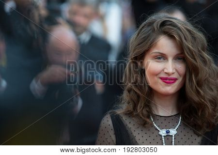 Leticia Casta attends the 70th Anniversary screening  premiere for at the 70th Festival de Cannes. May 23, 2017 Cannes, France