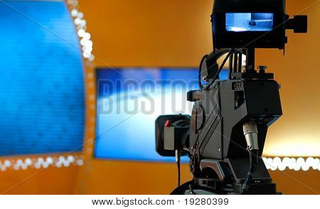 Studio TV z aparatu - przygotowane do produkcji i strzelanie