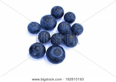 Fresh and ripe berries on a white background.