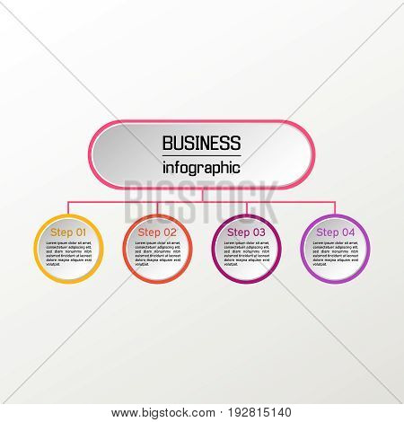 Vector Circle Infographic. Business Diagrams, Presentations And Charts. Background.