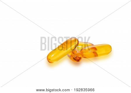 Vitamin D isolated on white background with cilpping path.