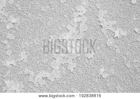 Natural salt texture on the coast of the lake.