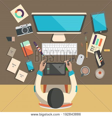 Designer at work vector for your ideas