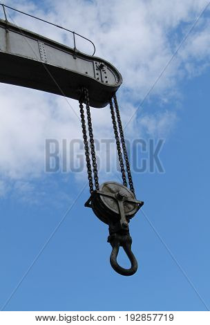 The Lifting Chain of a Heavy Duty Crane Jib.