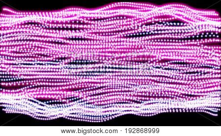 Beaded light branches garlands shining with different colors, the festive decoration elements. Abstract futuristic vector background. ESP 2D illustration.
