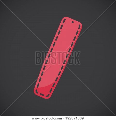 Spinal board vector flat icon Flat design lof first aid and healthcare object isolated on the dark background vector illustration