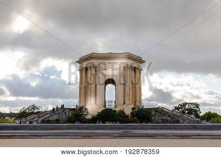 Main basin of Peyrou in promenade park of Peyrou at Montpellier southern France