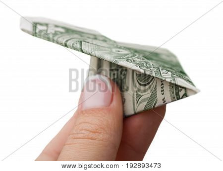Money isolated hand plane game sport competition