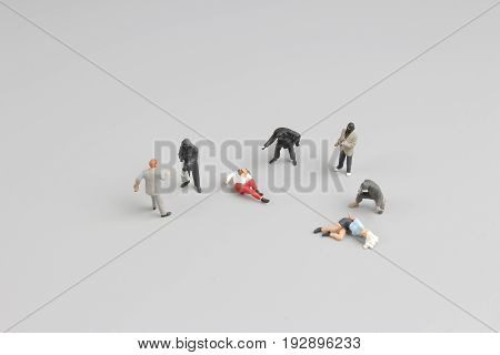 Group Of Mini Ature Robber  Are Working