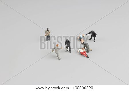 Group Of Mini Ature Robber  Are Working