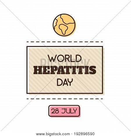 Vector illustration of text for World Hepatitis Day.