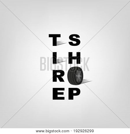 Beautiful vector illustration of car tires image useful for icon and logotype design on a light background. Realistic graphic style. Transportation automotive concept. Digital pictogram collection