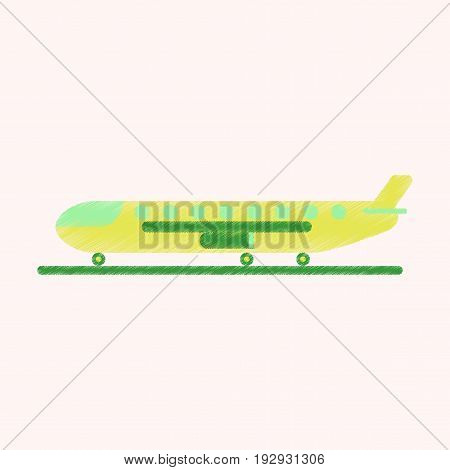 Flat Icon in Shading Style aircraft business