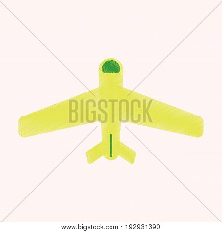 Flat Icon in Shading Style aircraft business
